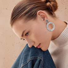 Load image into Gallery viewer, Contempo Moda Ring Post Drop Earrings