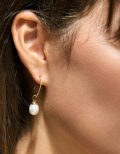 Load image into Gallery viewer, Bluffton Pearl Convertible Hoop Earrings