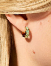 Load image into Gallery viewer, Ardsley Gem Hoop Earrings Teal 14mm