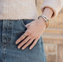 Load image into Gallery viewer, Interlok Curve Two Tone Hinge Bangle