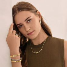 Load image into Gallery viewer, Interlok Single Knot Hinged Bangle- Gold