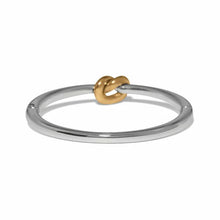 Load image into Gallery viewer, Interlok Single Knot Two Tone Hinged Bangle
