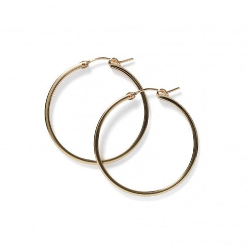 Gold Filled Square Tubing Hoop Earrings