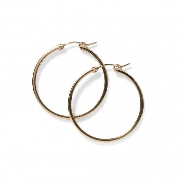 Gold Filled Square Tubing Hoop Earrings