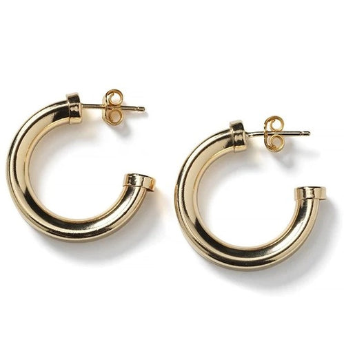 Gold Filled Squared Round Hoop Earrings