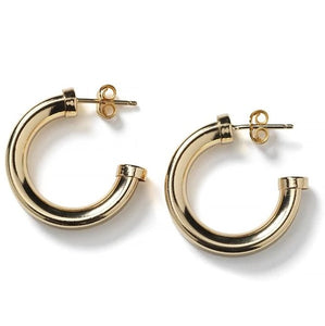 Gold Filled Squared Round Hoop Earrings