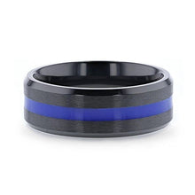 Load image into Gallery viewer, Jacksen Black Titanium Men's Wedding Band