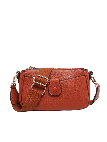 Kallie Snap Front Crossbody - Rust