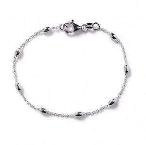 Sterling Silver Rice Bead Satellite Bracelet