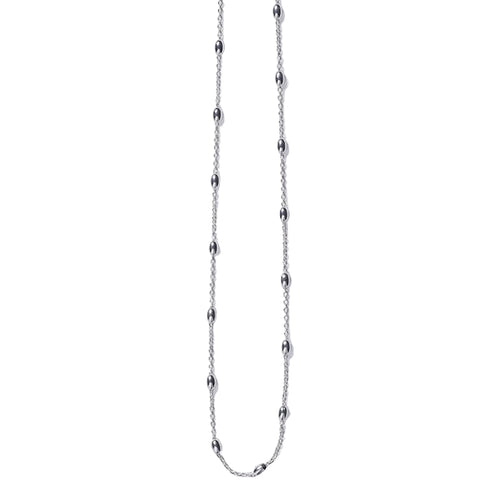 Sterling Silver Rice Bead Satellite Necklace