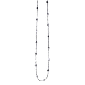 Sterling Silver Rice Bead Satellite Necklace