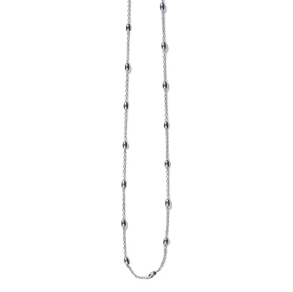 Sterling Silver Rice Bead Satellite Necklace