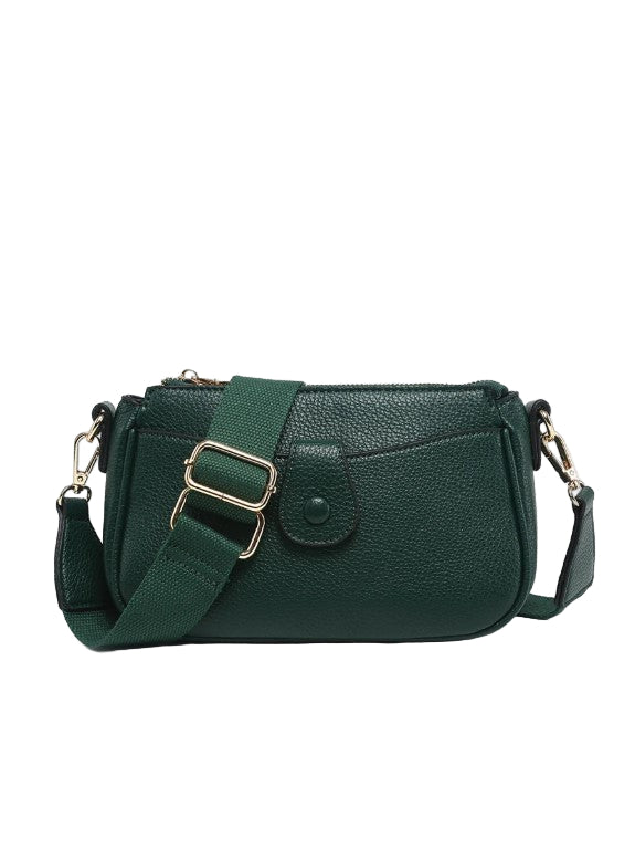 Kallie Snap Front Crossbody - Hunter Green