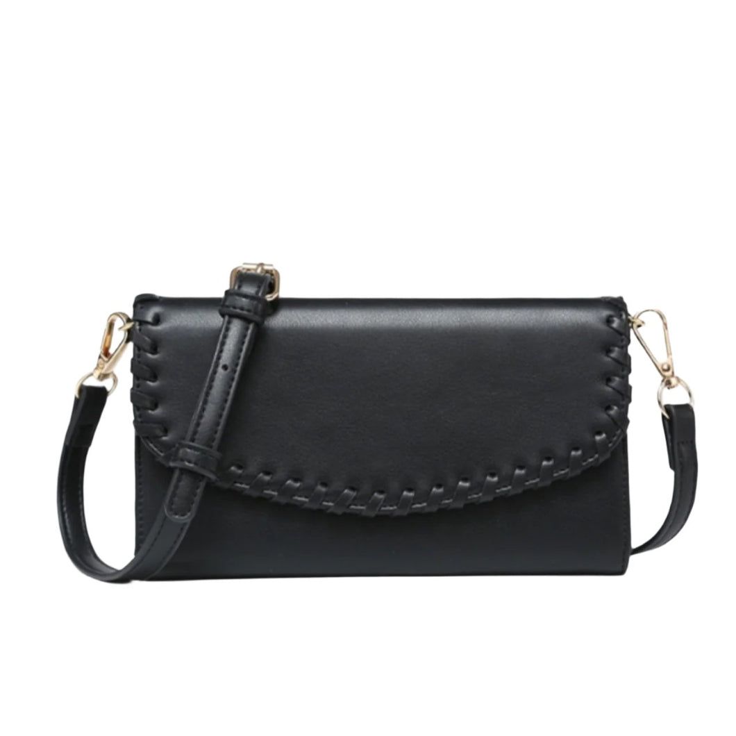 Kyle Crossbody Wallet- Black