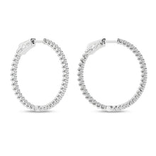 Load image into Gallery viewer, 1 ctw Inside Out Hoop Earrings