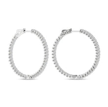 Load image into Gallery viewer, 3 ctw Inside Out Hoop Earrings