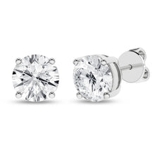 Load image into Gallery viewer, 4 CTW Round Solitaire Stud Earrings
