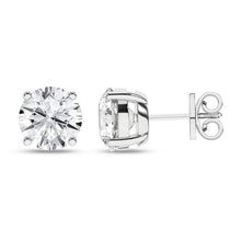 Load image into Gallery viewer, 4 CTW Round Solitaire Stud Earrings