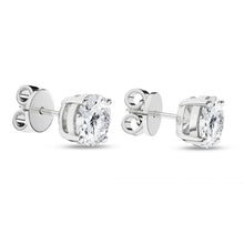 Load image into Gallery viewer, 4 CTW Round Solitaire Stud Earrings