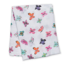 Load image into Gallery viewer, Lulujo Butterfly Cotton Swaddle