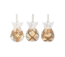Load image into Gallery viewer, LED Glass Angel Ornaments- 3 asst