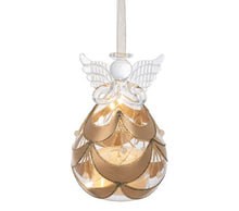 Load image into Gallery viewer, LED Glass Angel Ornaments- 3 asst