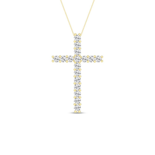 1/2 ctw Cross Pendant- Yellow Gold