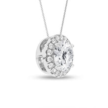 Load image into Gallery viewer, 1.15 ctw Round Halo Pendant Necklace