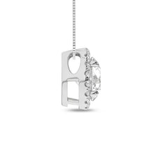 Load image into Gallery viewer, 1.15 ctw Round Halo Pendant Necklace