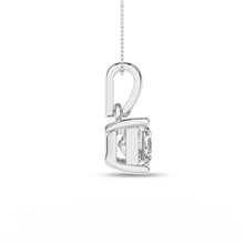 Load image into Gallery viewer, 3/4 ctw Princess Solitaire Pendant Necklace