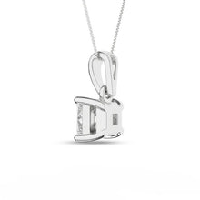 Load image into Gallery viewer, 3/4 ctw Princess Solitaire Pendant Necklace