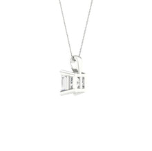 Load image into Gallery viewer, 1 1/4 ctw Princess Solitaire Pendant Necklace