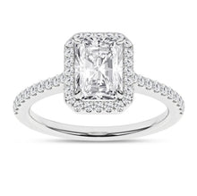 Load image into Gallery viewer, 2.25 CTW Radiant Halo Engagement Ring