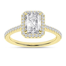 Load image into Gallery viewer, 2.25 CTW Radiant Halo Engagement Ring