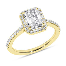 Load image into Gallery viewer, 2.25 CTW Radiant Halo Engagement Ring