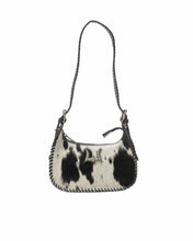 Load image into Gallery viewer, Dannia Medium Purse - Black &amp; White Cowhide