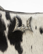 Load image into Gallery viewer, Dannia Medium Purse - Black &amp; White Cowhide