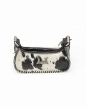 Load image into Gallery viewer, Dannia Medium Purse - Black &amp; White Cowhide