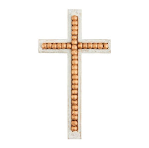 Gold Beaded Cross Sitter, 3 asst