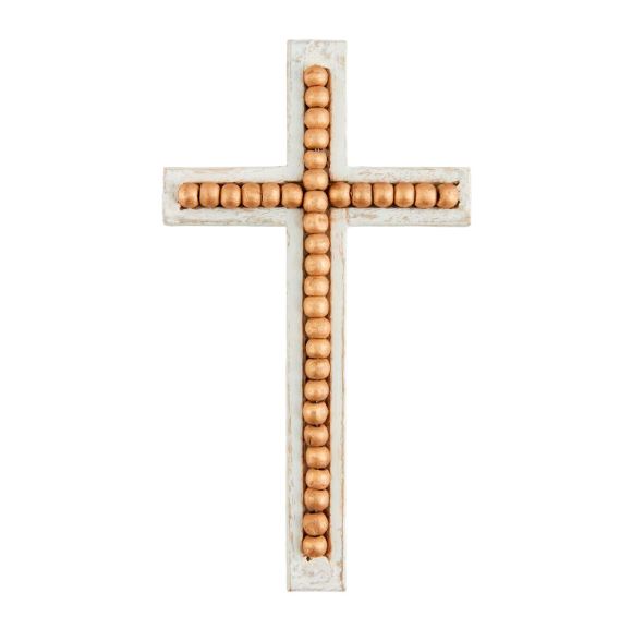 Large Gold Bead Cross