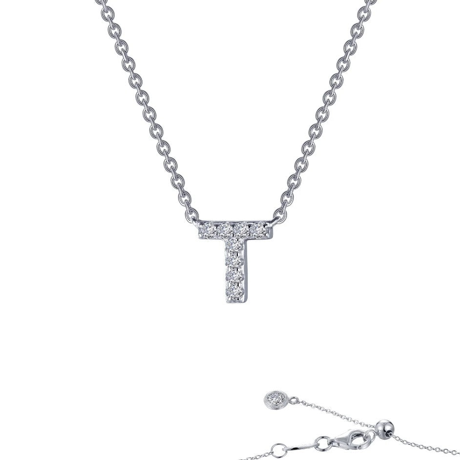 Block Letter T Pendant Necklace