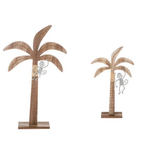Load image into Gallery viewer, Palm Tree with Monkey Figurines
