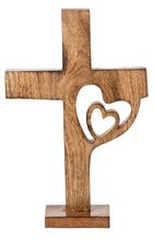 Load image into Gallery viewer, Cross with Heart Figurine