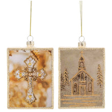 Load image into Gallery viewer, Glass Block Ornaments, 2 asst