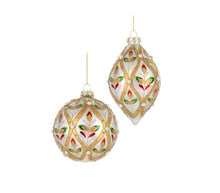 Load image into Gallery viewer, Scroll Work Pattern Ornaments- 2 asst