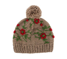 Load image into Gallery viewer, Embroidered Beanie Hats w/Pom-Pom - 4 asst