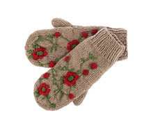 Load image into Gallery viewer, Embroidered Spruce Mitten Pairs- 4 asst