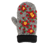 Load image into Gallery viewer, Embroidered Spruce Mitten Pairs- 4 asst