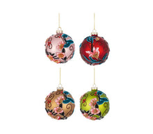 Load image into Gallery viewer, Colorful Swirl Ball Ornaments- 4 asst