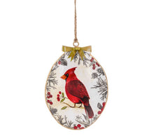 Load image into Gallery viewer, Cardinal Disk Ornaments- 2 asst